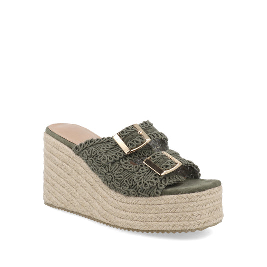 Sandalia Casual Trender color Verde para Mujer