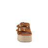 Sandalia Casual Trender color Camel para Mujer con doble Hebilla