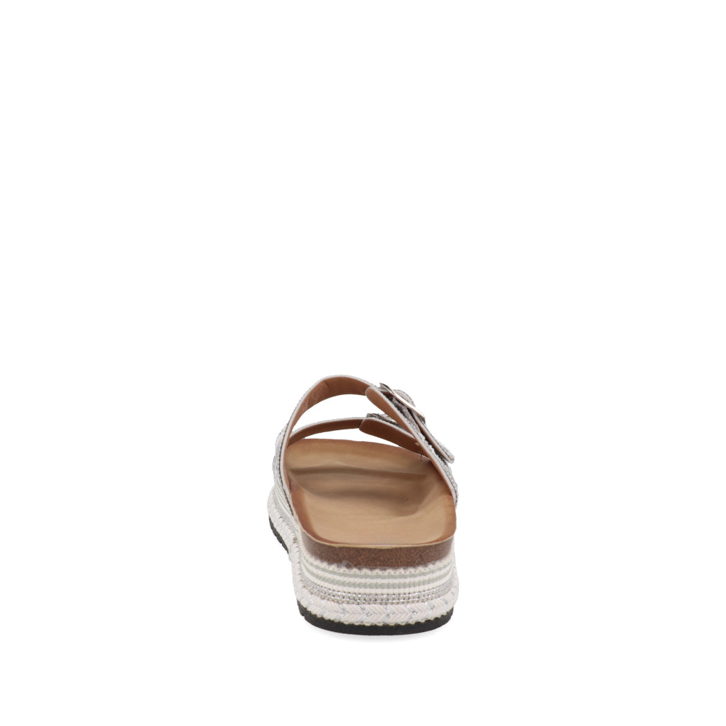 Sandalia Casual Trender color Plata para Mujer