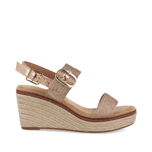 Sandalia Casual con plataforma  Trender color Oro para Mujer