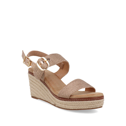 Sandalia Casual con plataforma  Trender color Oro para Mujer