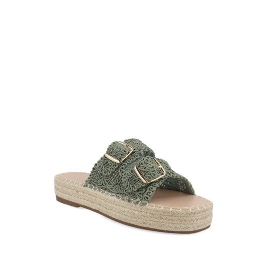 Sandalia Casual Trender color Verde para Mujer