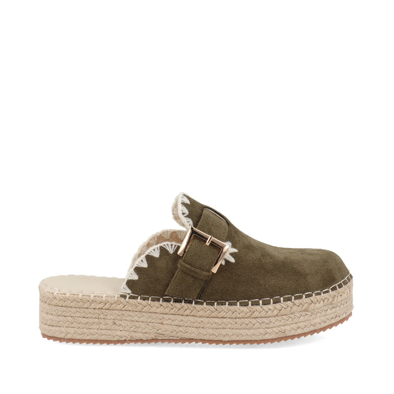 zapatos Sueco Trender color Verde para Mujer