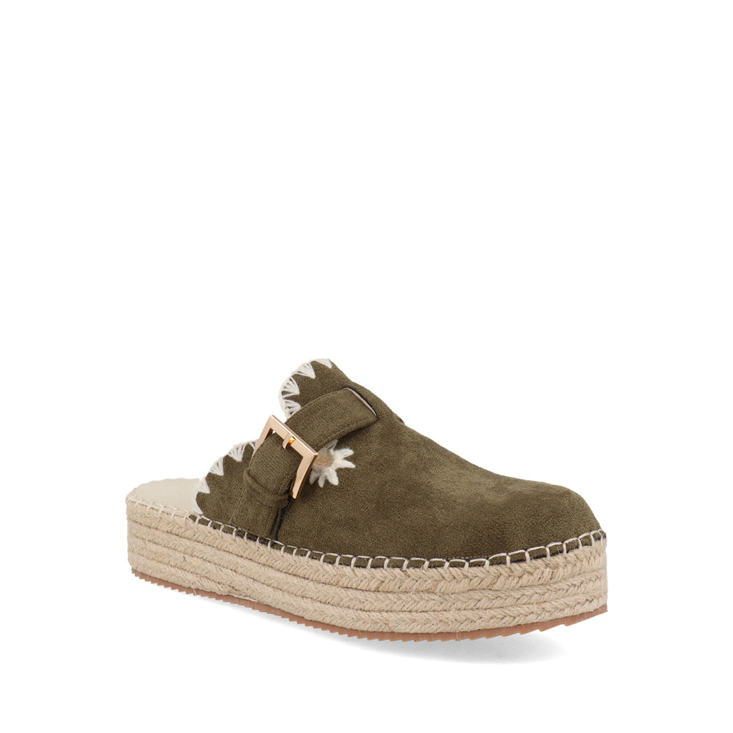 zapatos Sueco Trender color Verde para Mujer