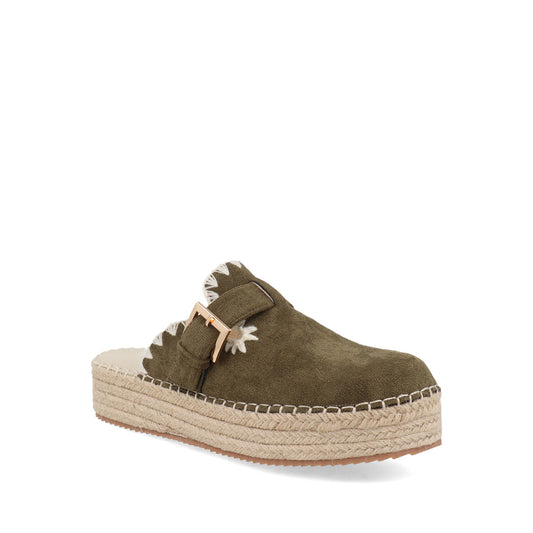 zapatos Sueco Trender color Verde para Mujer