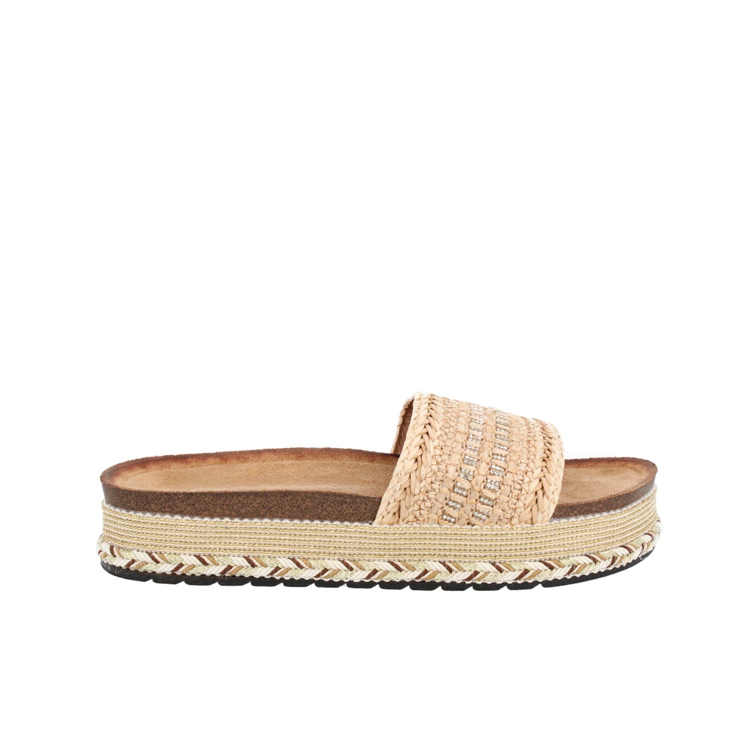 Sandalia Casual Trender color Beige para Mujer
