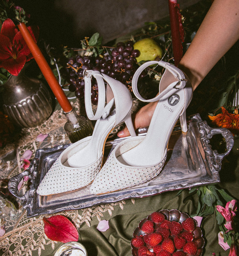 Zapatilla de Fiesta Trender color Plata para Mujer