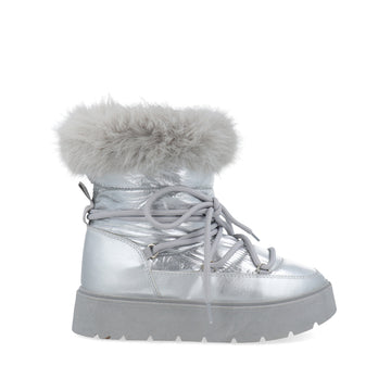 Bota Invernal Trender color Plata para Mujer