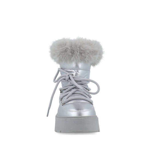 Bota Invernal Trender color Plata para Mujer