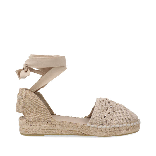 Alpargata Casual Trender color Beige tejida para Mujer