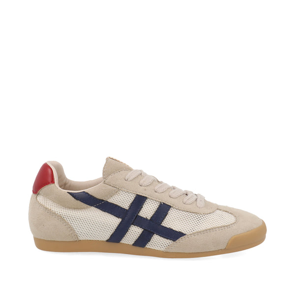 Tenis Urbano Trender color Arena con detalle Azul para Mujer