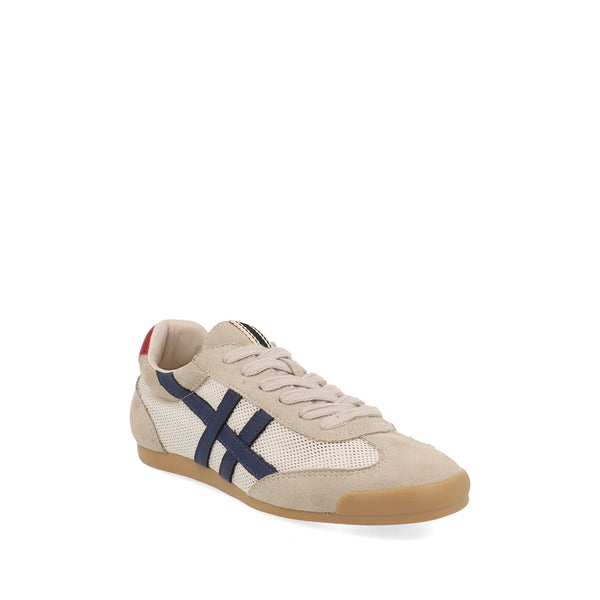Tenis Urbano Trender color Arena con detalle Azul para Mujer