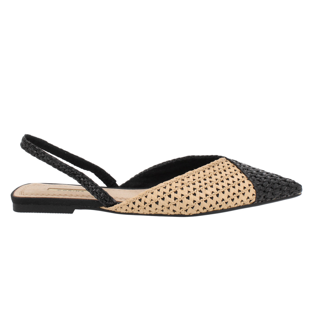 Balerina Casual Corina color Negro Beige para Mujer