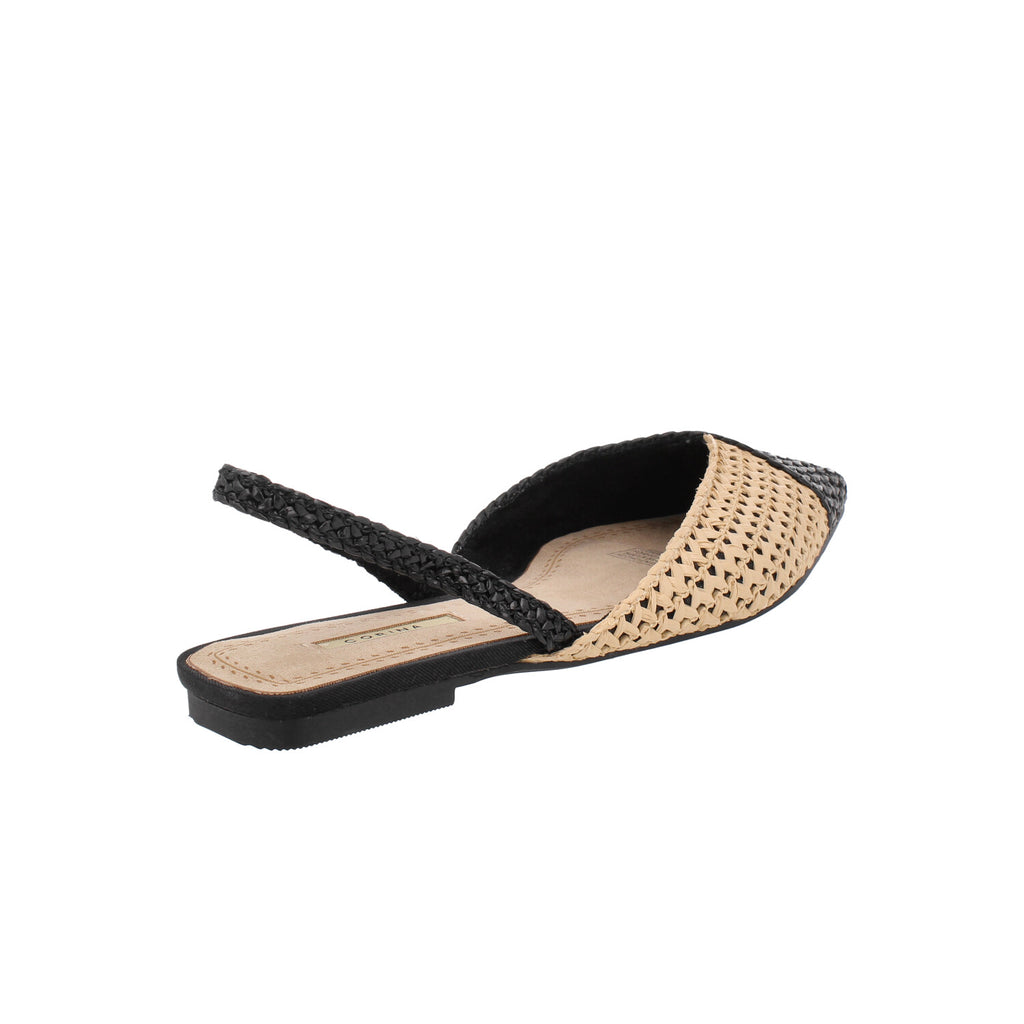 Balerina Casual Corina color Negro Beige para Mujer