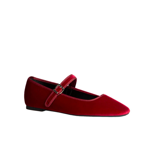 Balerina Casual Corina color Rojo para Mujer