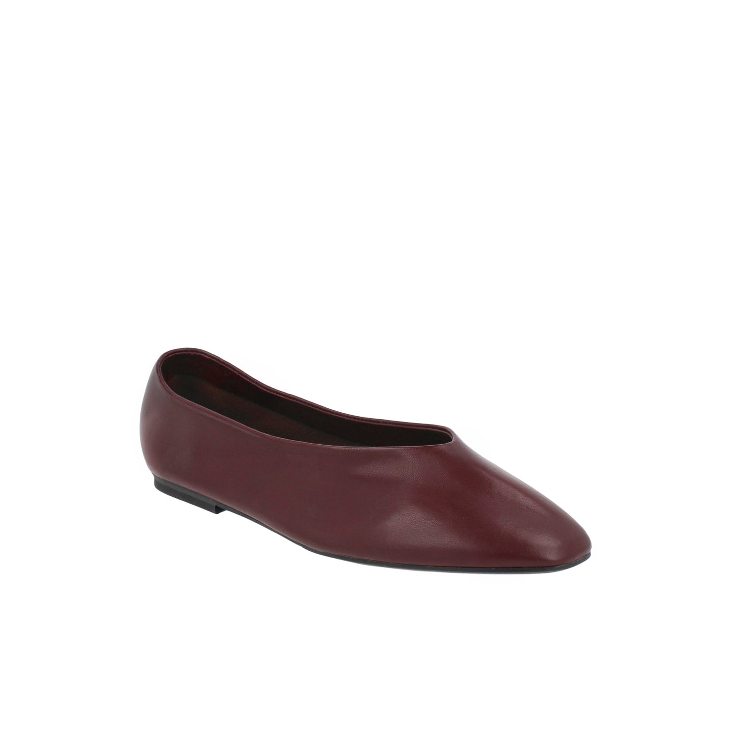 Balerina Casual Corina color Vino para Mujer