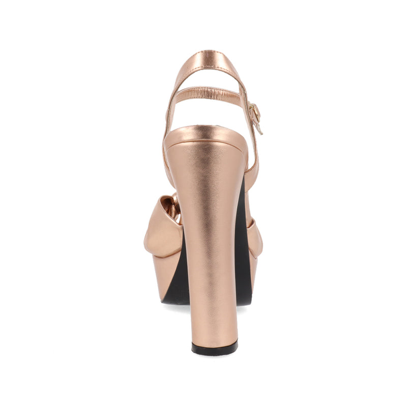 Sandalia de Tacón Trender color Oro para Mujer