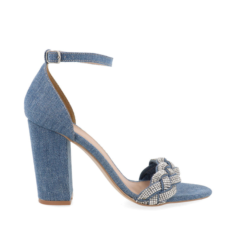 Sandalia de Tacón Trender color Azul Denim para Mujer