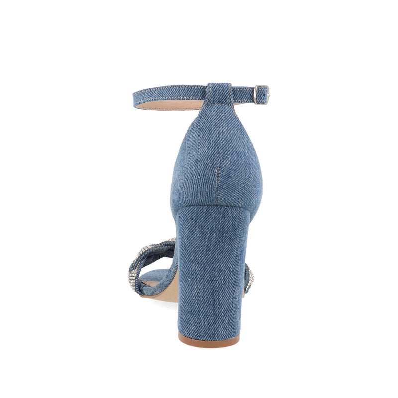 Sandalia de Tacón Trender color Azul Denim para Mujer