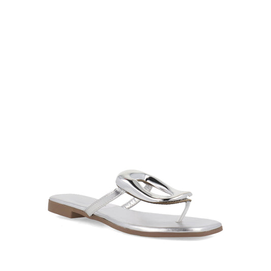 Sandalia Casual Trender color Plata para Mujer
