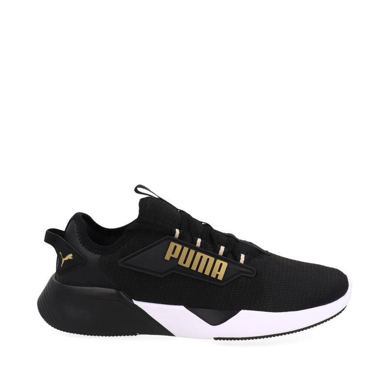 Puma black gold trainers best sale