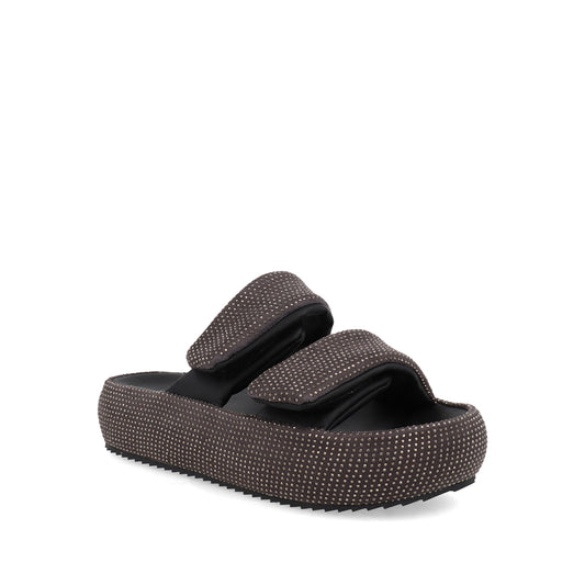 Sandalia Casual Trender color Gris para Mujer