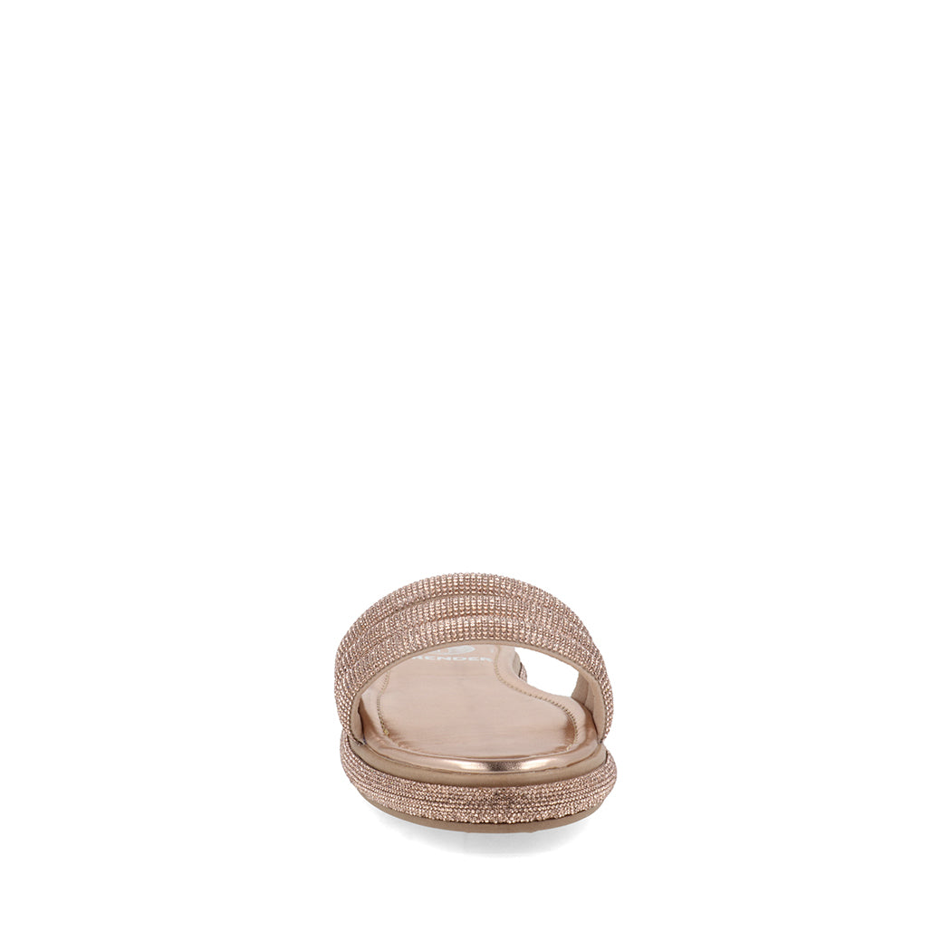Sandalia Casual Trender color Oro para Mujer con Brillos