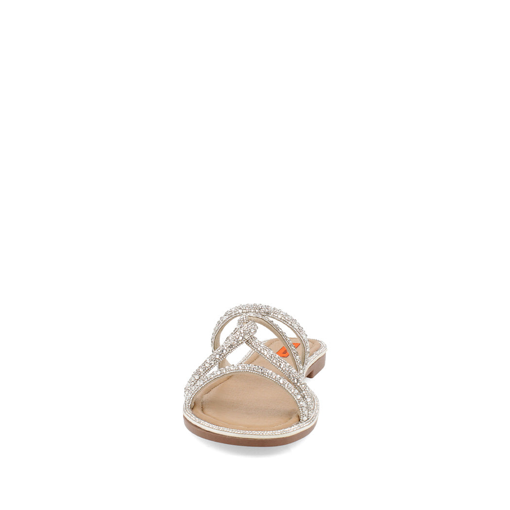 Sandalia Casual Trender color Plata para Mujer