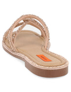 Sandalia Casual Trender color Oro para Mujer