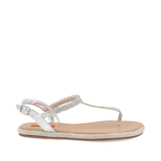 Sandalia Casual Trender color Plata para Mujer
