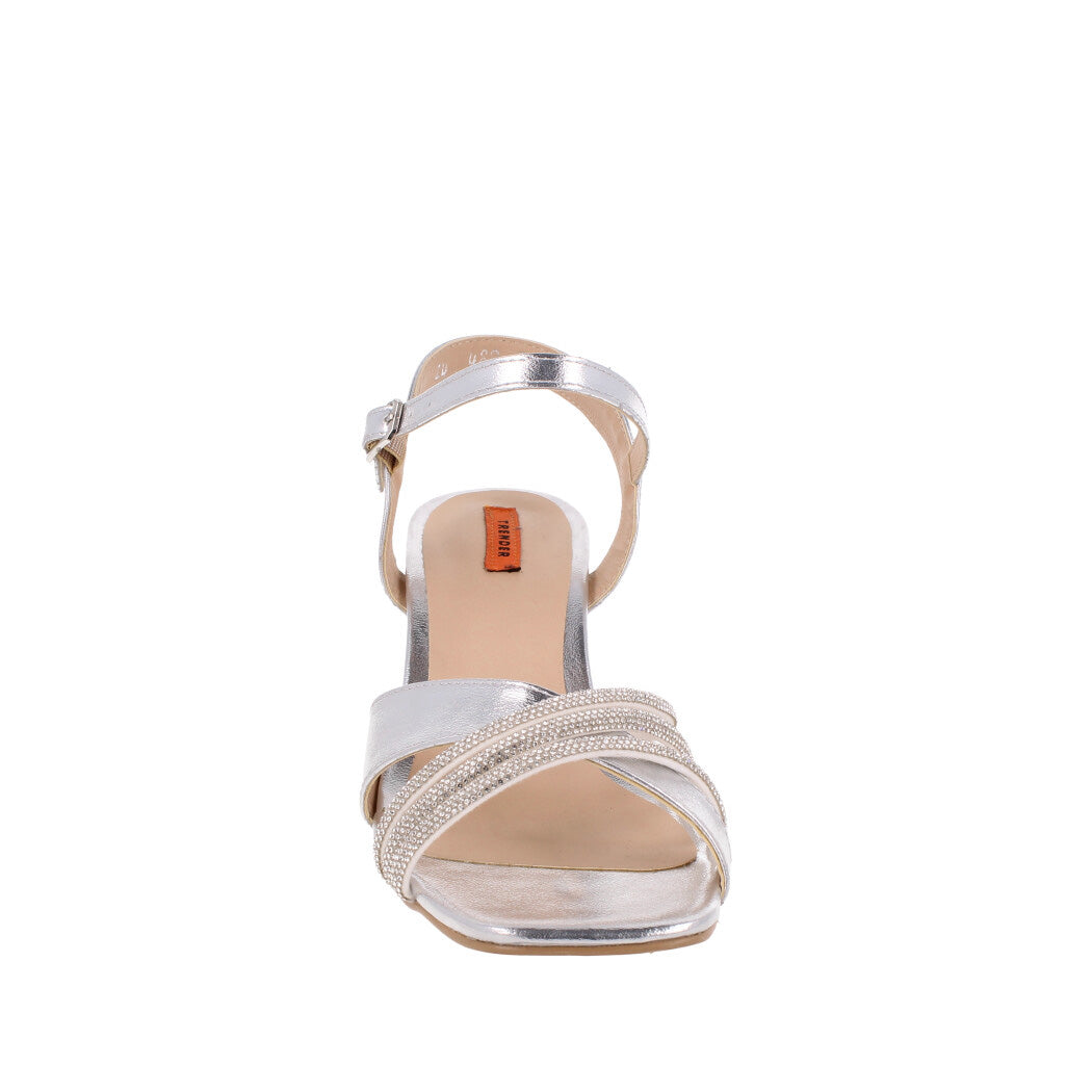 Zapatilla de Vestir Trender color Plata para Mujer
