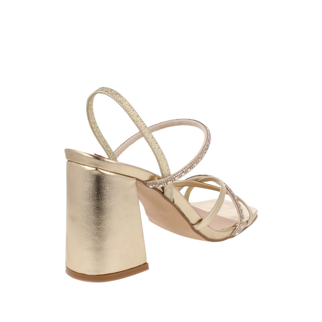 Zapatilla de Vestir Trender color Oro para Mujer
