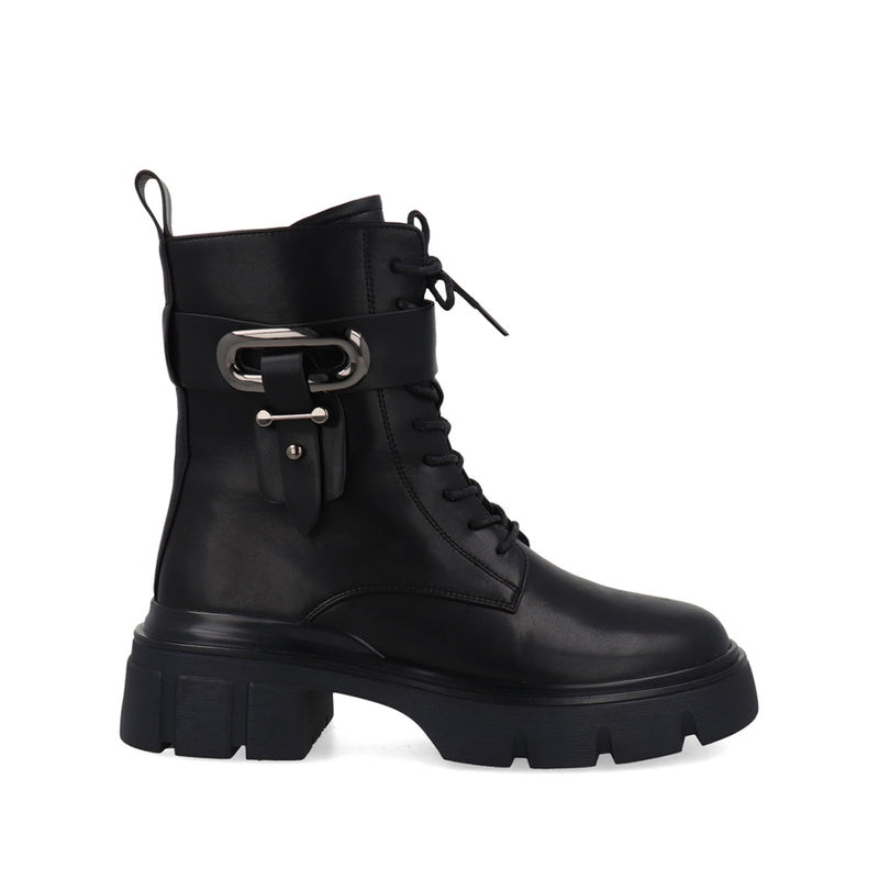 Botin Tipo Industrial Xestambul color Negro para Mujer