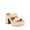 Sandalia Casual Trender color Beige para Mujer CON CHINELA TEJIDA