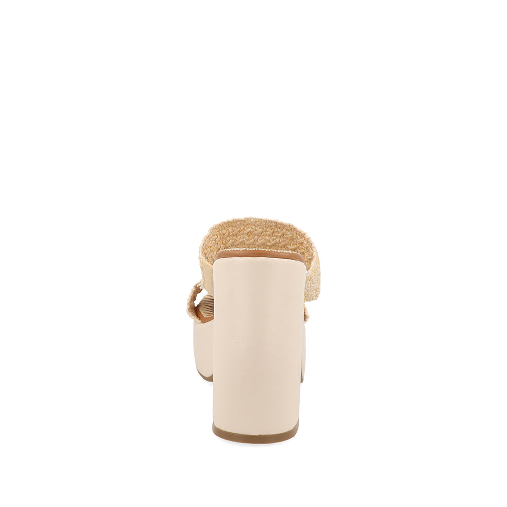 Sandalia Casual Trender color Beige para Mujer CON CHINELA TEJIDA