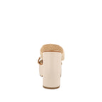 Sandalia Casual Trender color Beige para Mujer CON CHINELA TEJIDA
