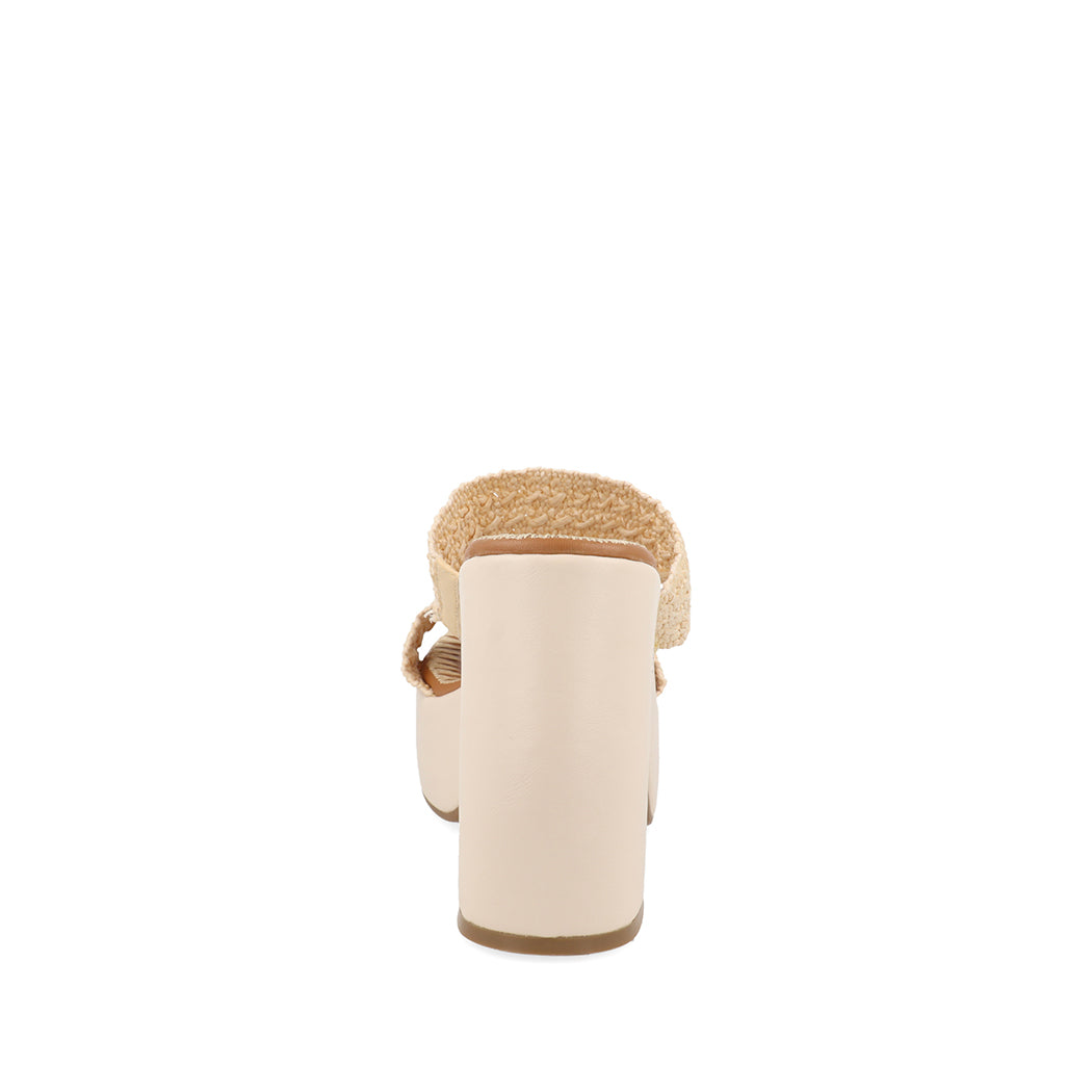 Sandalia Casual Trender color Beige para Mujer CON CHINELA TEJIDA
