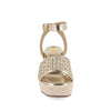 Sandalia Casual Trender color Oro para Mujer