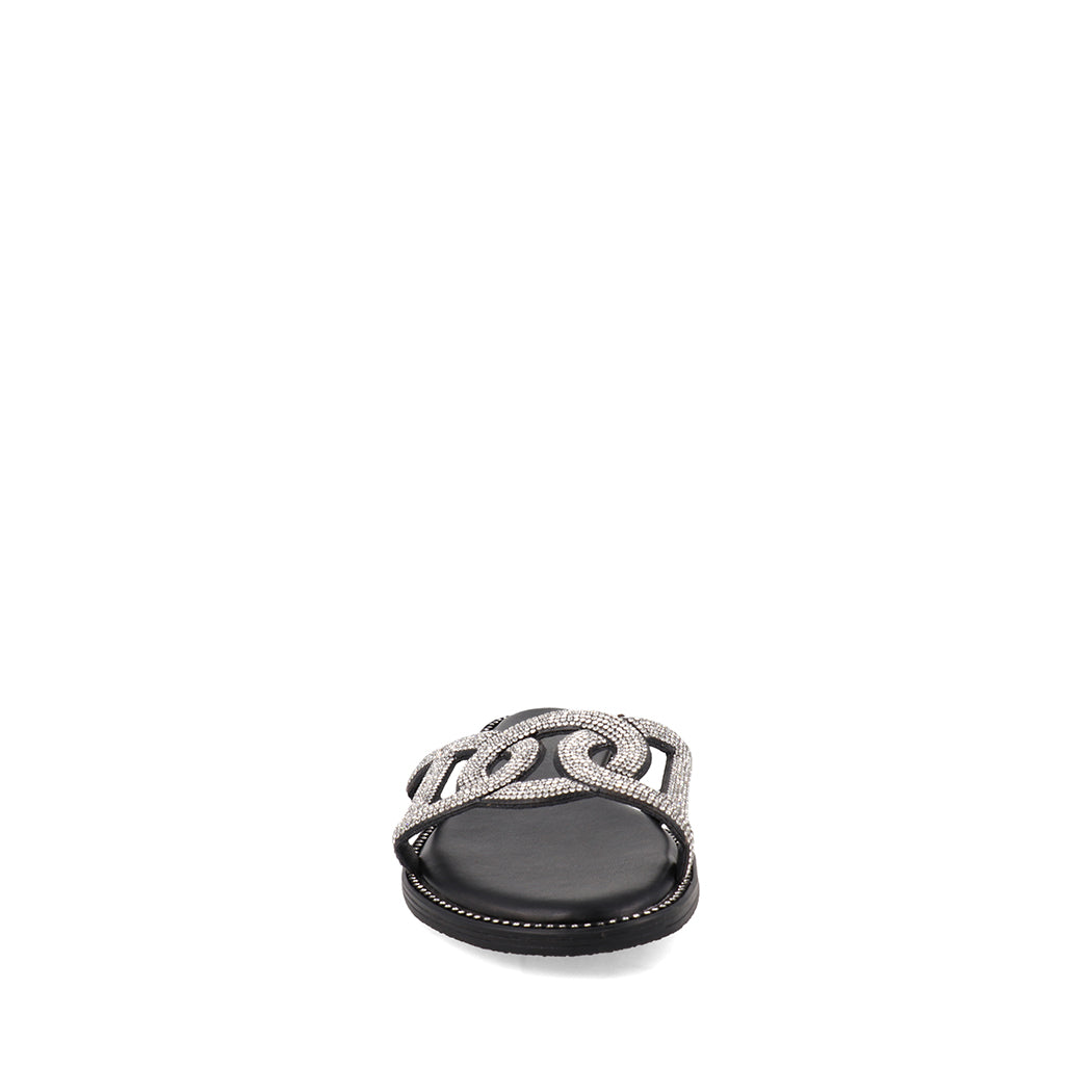 Sandalia Casual Trender color Negro para Mujer con brillos