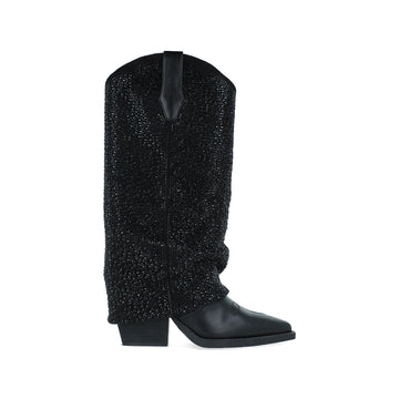 Bota Casual Trender color Negro para Mujer