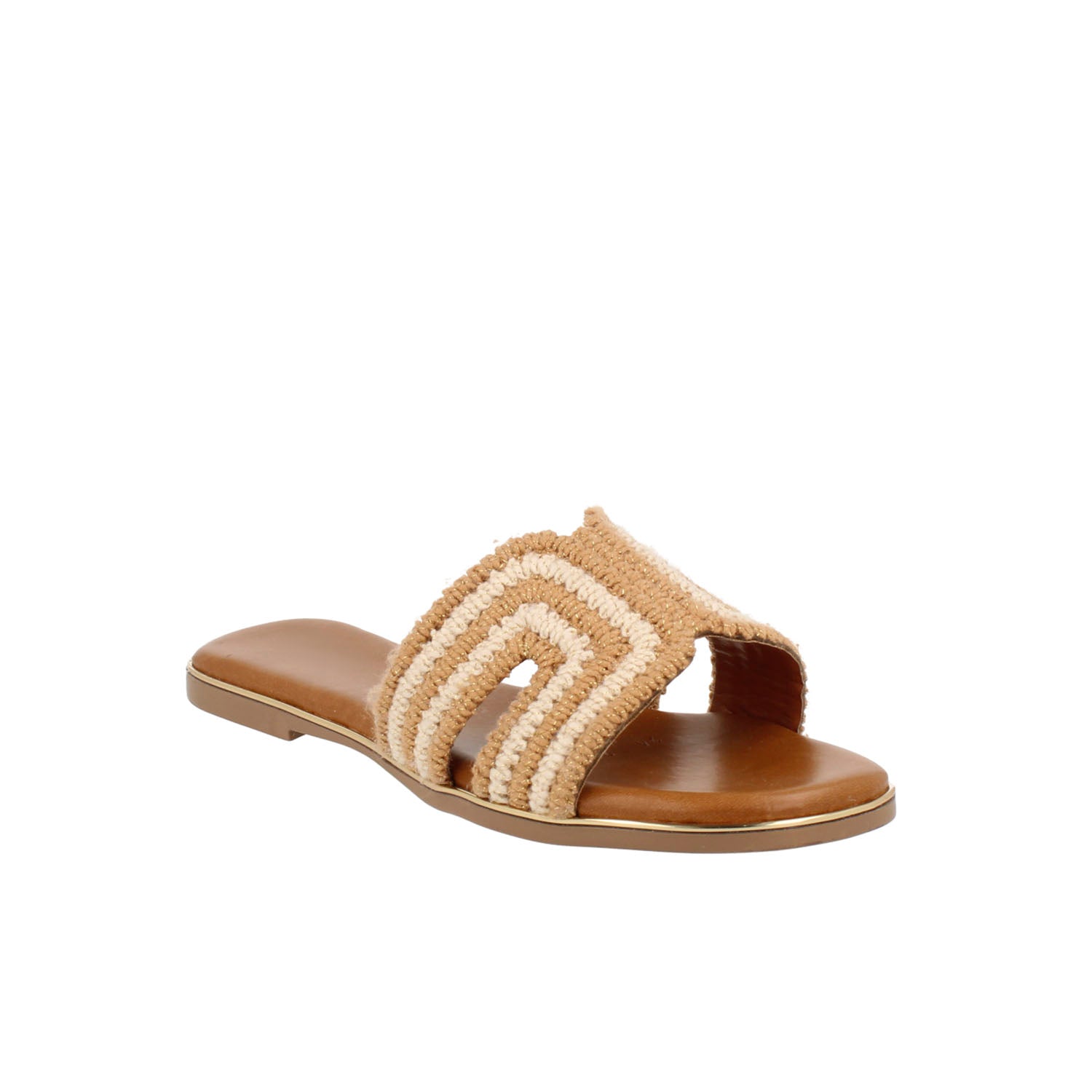 Sandalia Casual Trender color Camel para Mujer