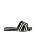 Sandalia Casual Trender color Negro con Blnco para Mujer