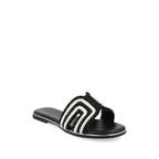 Sandalia Casual Trender color Negro con Blnco para Mujer