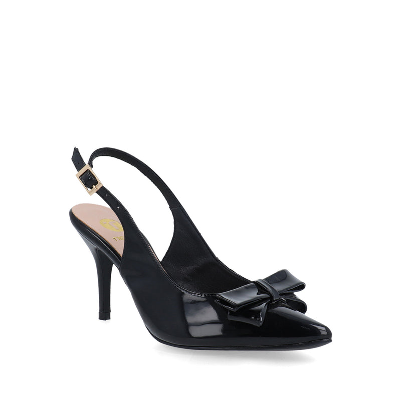 Zapatilla de Vestir Trender color Negro para Mujer con detalle de moño