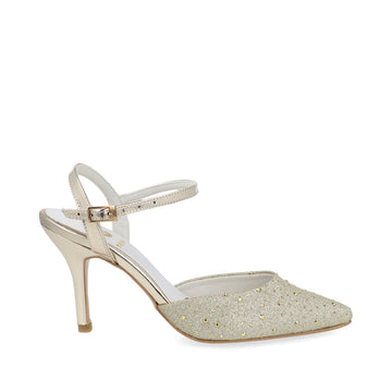 Zapatilla de Fiesta Trender color Oro para Mujer