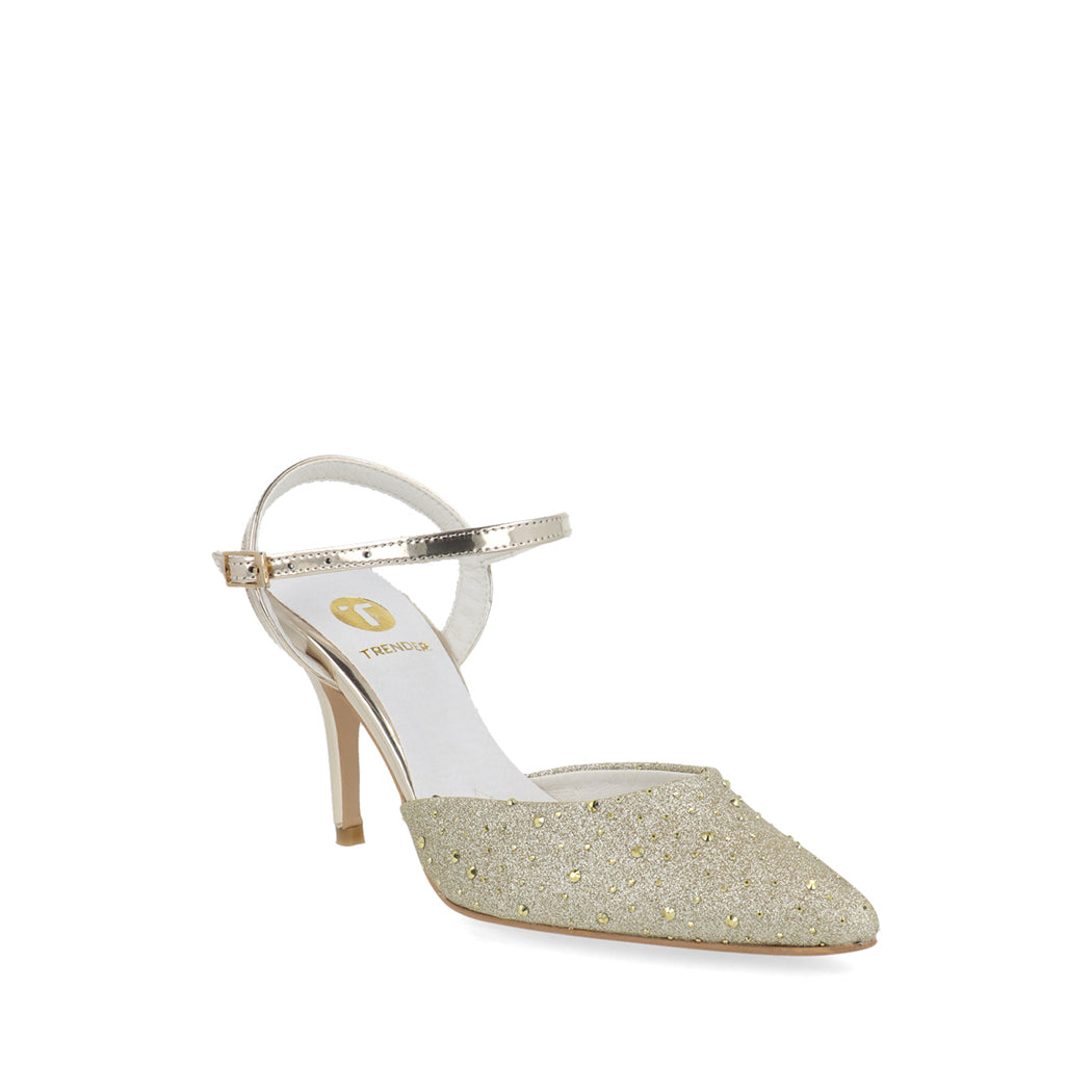 Zapatilla de Fiesta Trender color Oro para Mujer