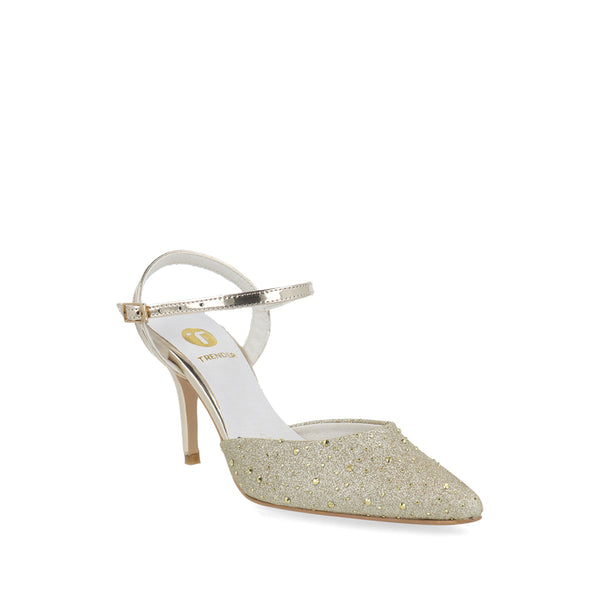 Zapatilla de Fiesta Trender color Oro para Mujer