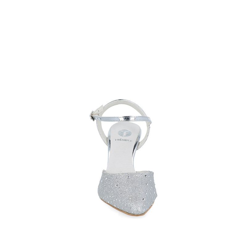 Zapatilla de Fiesta Trender color Plata para Mujer