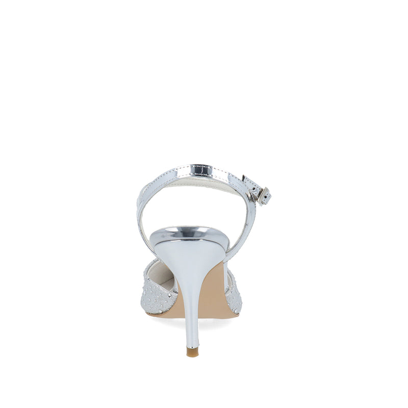 Zapatilla de Fiesta Trender color Plata para Mujer