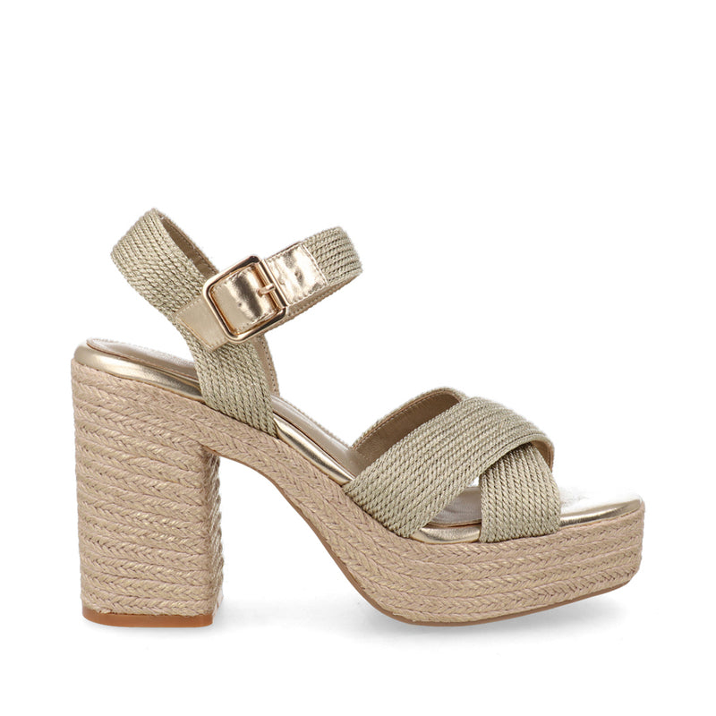 Sandalia Casual Trender color Oro para Mujer
